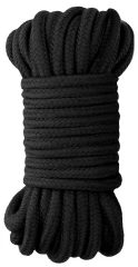 Чёрная веревка для бондажа Japanese Rope - 10 м.