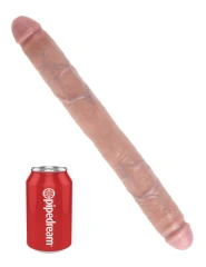 Телесный двусторонний фаллоимитатор 16" Thick Double Dildo - 40,6 см.