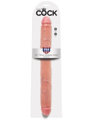 Телесный двусторонний фаллоимитатор 16" Thick Double Dildo - 40,6 см.