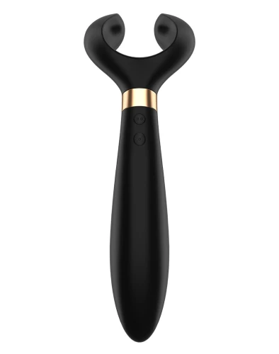 Чёрный вибромассажер для пар Satisfyer Partner Multifun 3