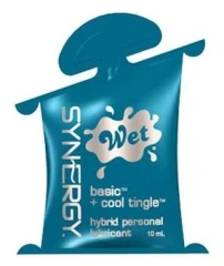 Гибридный лубрикант с охлаждающим эффектом Wet Synergy Cool Tingle - 10 мл.